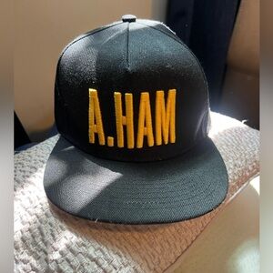 Hamilton Black Cap with Yellow Embroidery